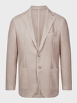Beige Wool / Cashmere Twill 2-Button D-Constructed Soft Jacket  | Emanuel Berg Jackets Collection | Sam's Tailoring Fine Men Clothing