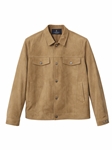 Beige Performance Ultra Suede Jean Men Jacket  | Emanuel Berg Jackets Collection | Sam's Tailoring Fine Men Clothing
