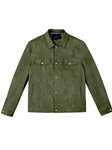 Khaki Performance Ultra Suede Jean Men Jacket  | Emanuel Berg Jackets Collection | Sam's Tailoring Fine Men Clothing