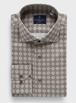Foulard Pattern Cotton Twill Premium Luxury Yoga Dress Shirt | Emanuel Berg Business Shirts Collection | Sam's Tailoring Fine Men Clothing