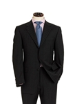 Hickey Freeman Tailored Clothing Navy with White Stripe Suit 001301002 - Suits | Sam's Tailoring Fine Men's Clothing