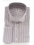 Robert Talbott Blue, White and Brown Stripes Dress Shirt CSRT 602689 - View All Shirts | Sam's Tailoring Fine Men's Clothing