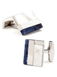 Tateossian London MOP and Sodalite Level Cufflinks CUF1250 - Cufflnks | Sam's Tailoring Fine Men's Clothing