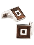 Tateossian London Wood Timeless Square Cufflinks CUF1235 - Cufflinks | Sam's Tailoring Fine Men's Clothing