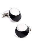 Tateossian London Black Agate UFO Cufflinks BTS-9767 - Cufflinks | Sam's Tailoring Fine Men's Clothing