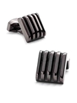 Tateossian London Ribbed Square Black Cufflinks CUF0884 - Cufflinks | Sam's Tailoring Fine Men's Clorthing