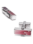 Tateossian London Pink Enamel Flip Bar Cufflinks BTS-9828 - Cufflinks | Sam's Tailoring Fine Men's Clothing