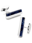 Tateossian London Sodalite Sliced Brick Cufflinks BTS-7798 - Cufflinks | Sam's Tailoring Fine Men's Clothing