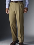 Hickey Freeman Tailored Clothing Tan Gabardine Trousers 015604007802 - Trousers or Pants | Sam's Tailoring Fine Men's Clothing