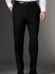 Hickey Freeman Tailored Clothing Modern Mahogany Collection Black Flat Front Trousers A7511604000 - Spring 2015 Collection Trousers | Sam's Tailoring Fine Men's Clothing