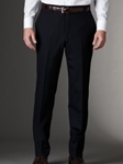 Hickey Freeman Tailored Clothing Modern Mahogany Collection Navy Flat Front Trousers A7511600005 - Trousers or Pants | Sam's Tailoring Fine Men's Clothing