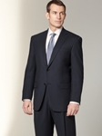 Hart Schaffner Marx Navy Stripe Smart Suit 14338953654S - Suits | Sam's Tailoring Fine Men's Clothing