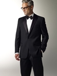 Hart Schaffner Marx Black Satin Notch Lapel Tuxedo 159510403984 - Suits | Sam's Tailoring Fine Men's Clothing