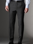 Hickey Freeman Tailored Clothing Modern Mahogany Collection Charcoal Flat Front Trousers A7511604017 - Spring 2015 Collection Trousers | Sam's Tailoring Fine Men's Clothing