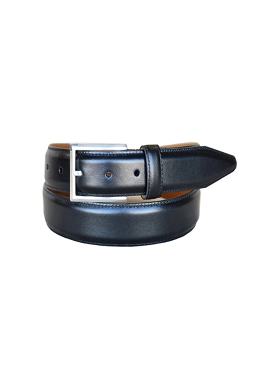 Black Full Grain Anline Steerhide Leather Dress Belt