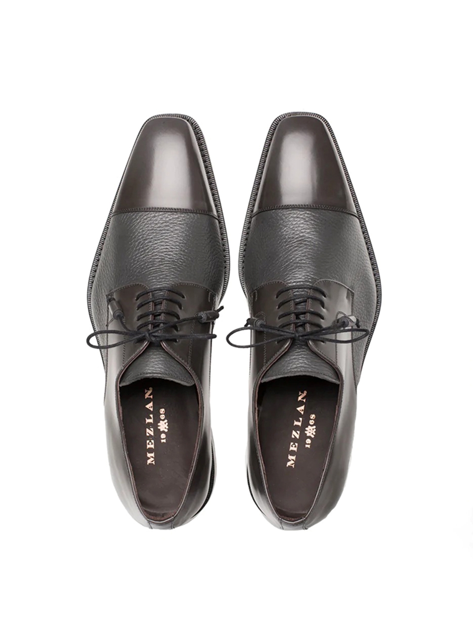 Grey Soka Cap Toe Lace Up Dress Shoe | Mezlan Men display picture 2