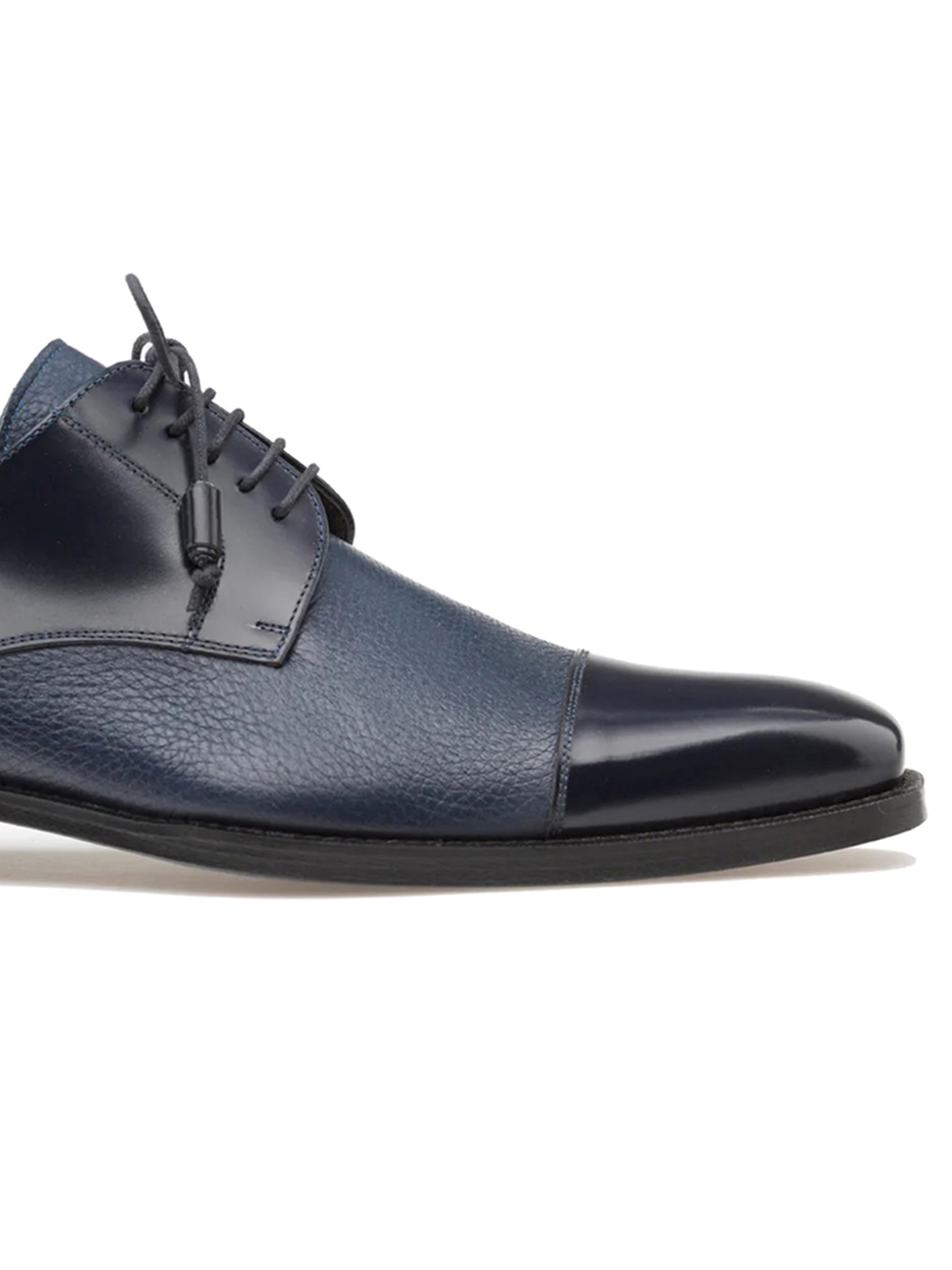 Mezlan Soka Mens Black Blue Leather‎ Cap Toe Oxford Derby Shoes Textured Sz 9 M soka_blue_side__44593.  main image 4