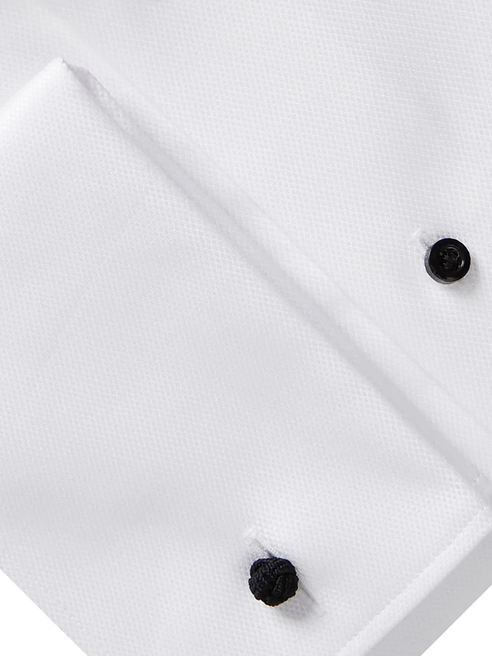 French Cuff Tuxedo Shirt With Removable Buttons - White Dobby – Brooklyn  Tailors